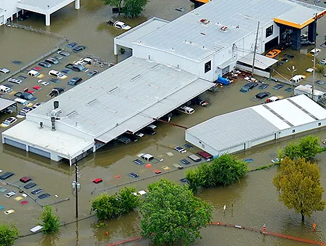 Flooded neighborhood
